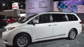 The 2017 Toyota Sienna minivan is seen during the 2017 North American International Auto Show