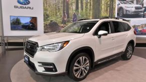 The Subaru Ascent is seen at the 2019 New England International Auto Show Press Preview