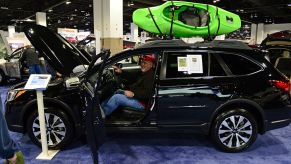 The Subaru Outback Limited trim on display