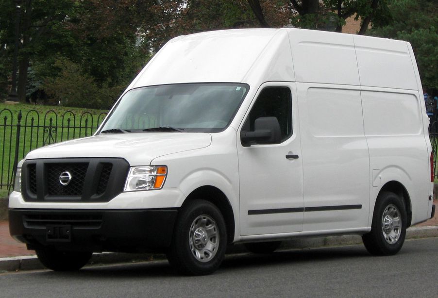 white high roof Nissan Cargo van