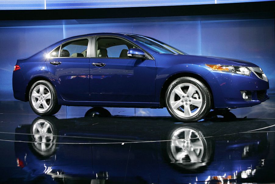 The 2009 Acura TSX is unveiled on March 19, 2008 at the New York International Auto Show