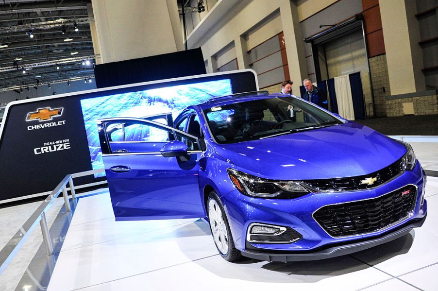 A Chevrolet 2016 Cruze is on display during the Washington Auto Show