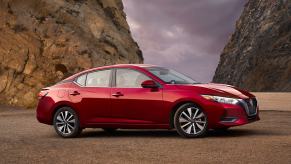 2020 Red Nissan Sentra landscape image