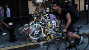 Cyclist memorial New York City