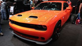 A Dodge Charger is displayed during the Vienna Autoshow, as part of Vienna Holiday Fair