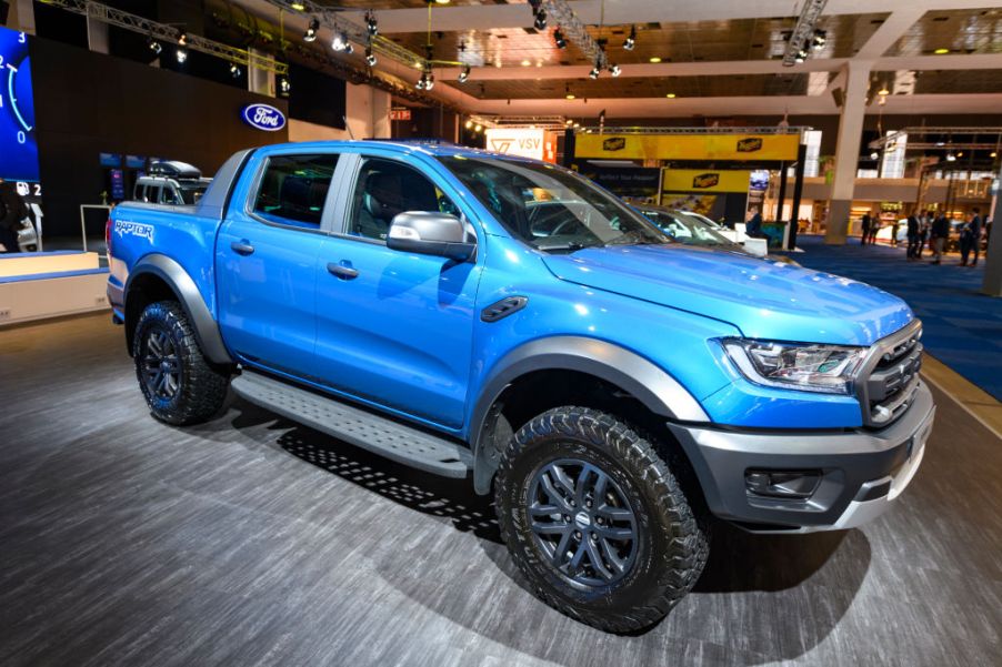 Ford Ranger Raptor performance pick-up truck on display at Brussels Expo