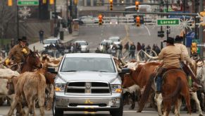 Dodge Ram pickup truck in the last model year before the ram trucks change