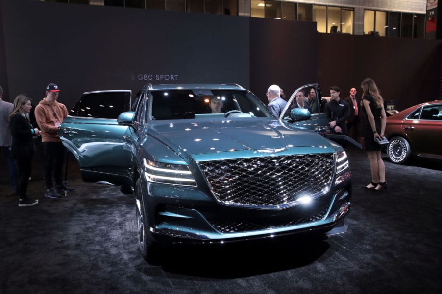 Genesis shows off their GV80 luxury SUV at the Chicago Auto Show on February 06, 2020 in Chicago, Illinois