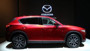 A Mazda CX-5 is being displayed during the 96th Brussels Motor Show at Brussels Expo Center in Brussels, Belgium on January 10, 2018.