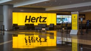 Hertz Rental Counter