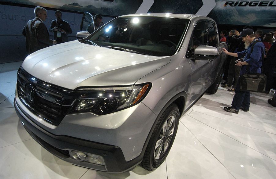 The Honda Ridgeline is seen on Monday, during the press preview for the 2016 North American International Auto Show