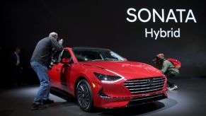 Hyundai shows off their 2020 Sonata Hybrid at the Chicago Auto Show