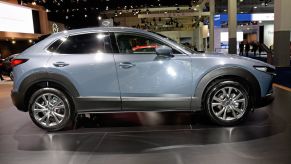 The Mazda CX-30 on display at the Brussels Motor Show