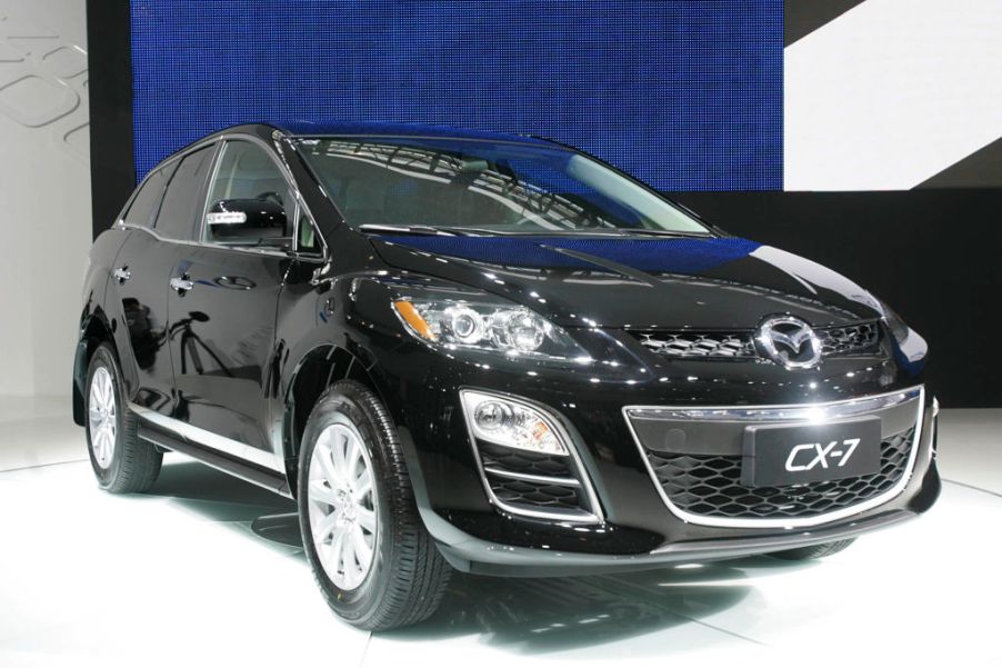 A Mazda CX-7 car is seen at the Auto Show