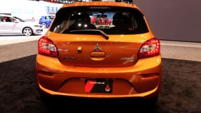 2017 Mitsubishi Mirage GT is on display at the 109th Annual Chicago Auto Show at McCormick Place