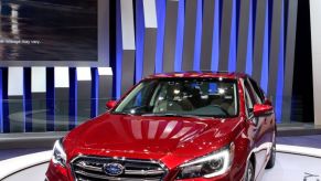 2018 Subaru Legacy is on display at the 109th Annual Chicago Auto Show at McCormick Place