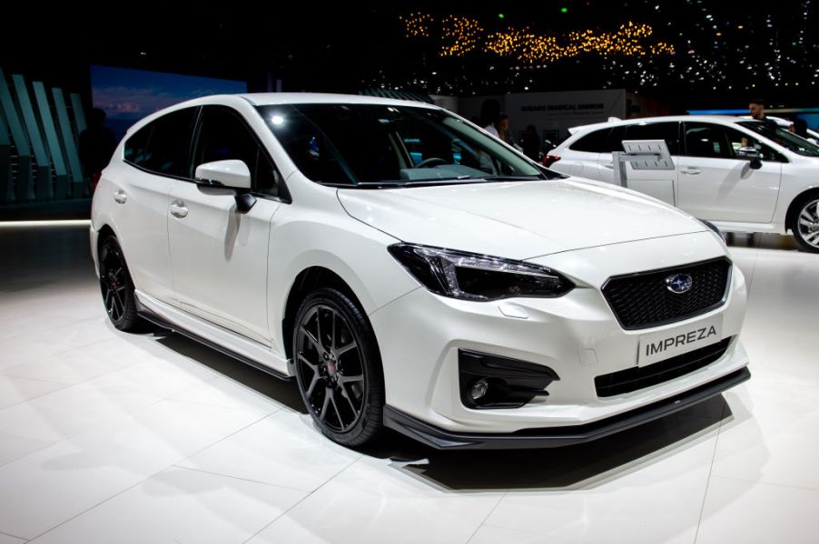 Subaru Impreza is displayed during the second press day at the 89th Geneva International Motor Show