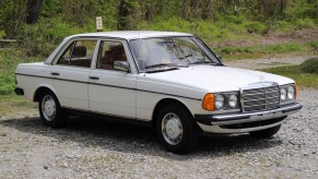 White 1983 Mercedes-Benz 200D W123 classic luxury sedan