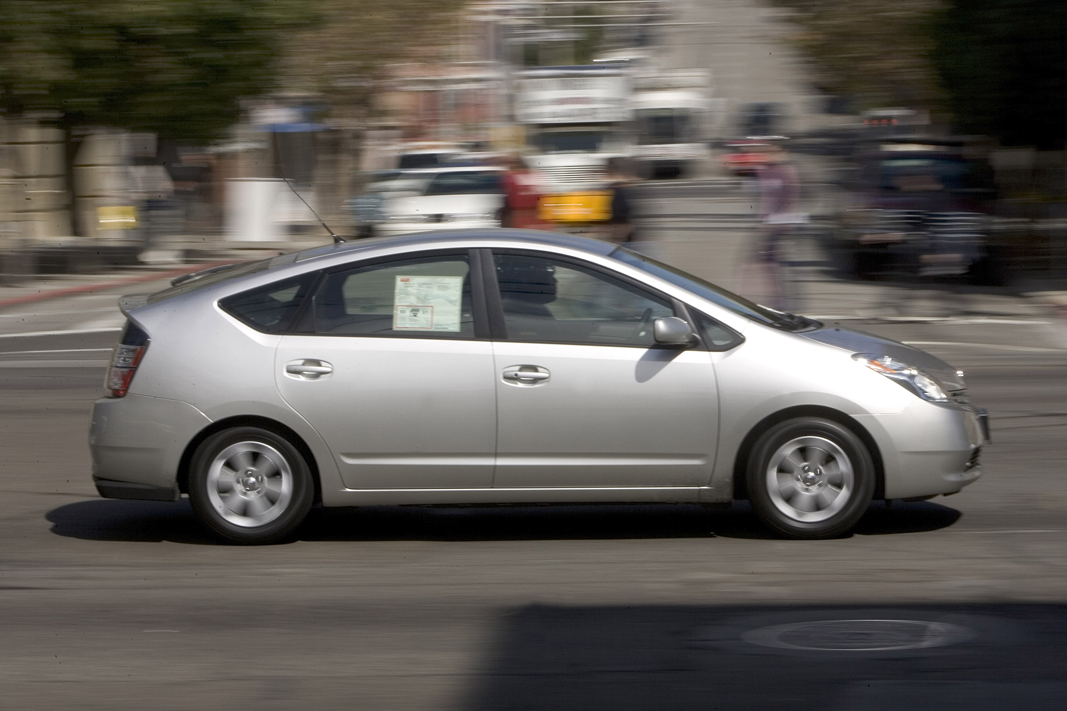 A 2005 Toyota Prius on a test drive