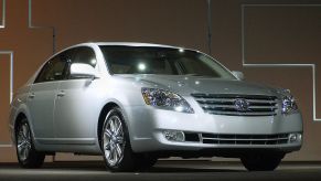 A 2006 Toyota Avalon being debuted at an auto show