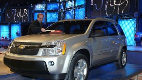 A Chevy Equinox on display at an auto show