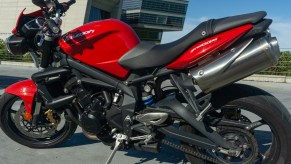 Red 2012 Triumph Street Triple R