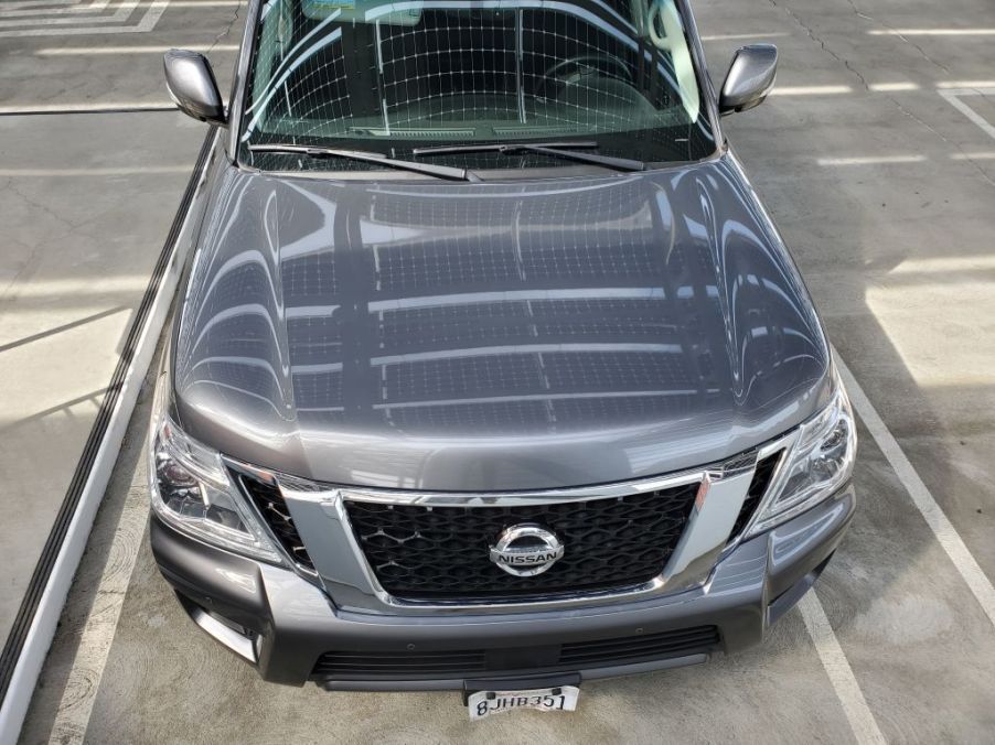 An aerial shot of a 2020 Nissan Armada