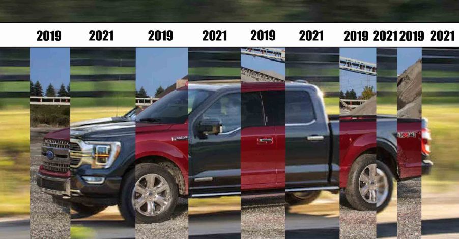 comparison between 2019 and 2021 Ford F150