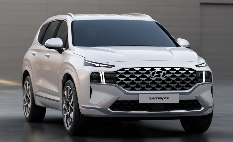 2021 Hyundai Santa Fe on display