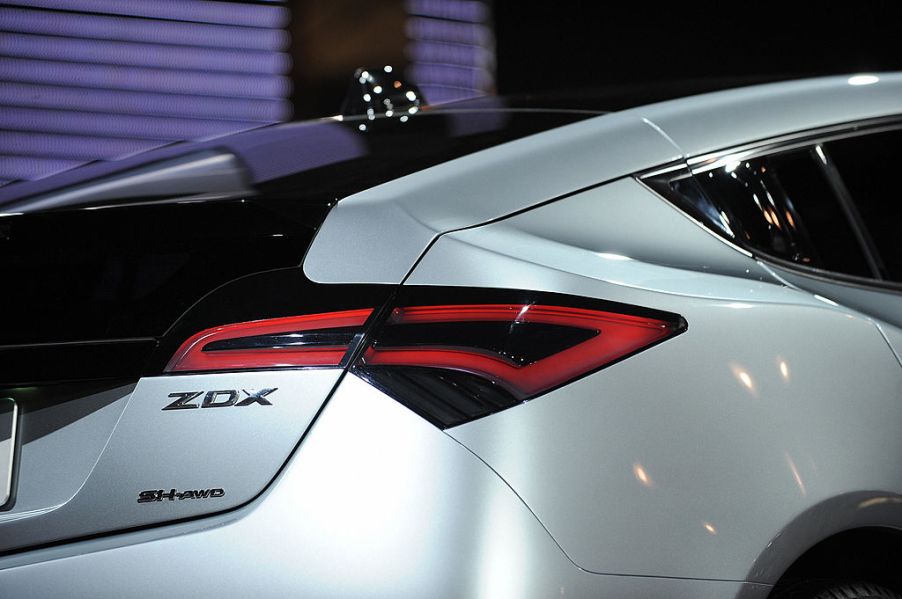 The world premiere of the Acura ZDX is unveiled at the New York International Auto Show