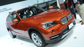 The BMW X1 SUV is seen during the first day of press previews at the New York International Automobile Show