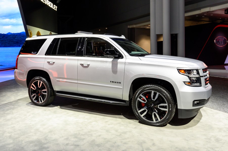 Chevrolet Tahoe seen at the New York International Auto Show at the Jacob K. Javits Convention Center