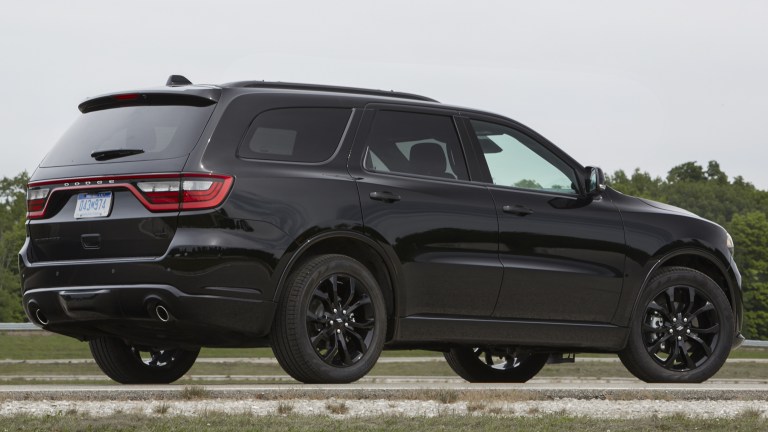 black on black parked Dodge Durango