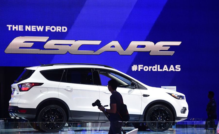 The 2017 Ford Escape is displayed at the 2015 Los Angeles Auto Show