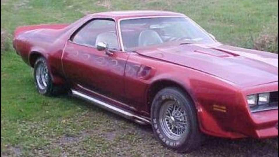 An El Camino with Firebird front clip front 3/4 view