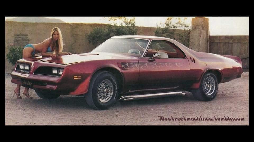 El Camino with Firebird front clip and rear with bikini babe