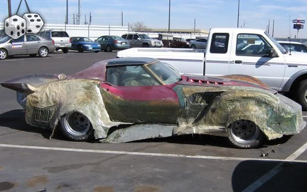 what looks like a melting Corvette freal