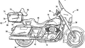 Diagram showing Harley-Davidson's self-driving motorcycle patent