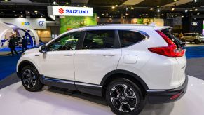 Honda CR-V Hybrid compact crossover SUV on display at Brussels Expo