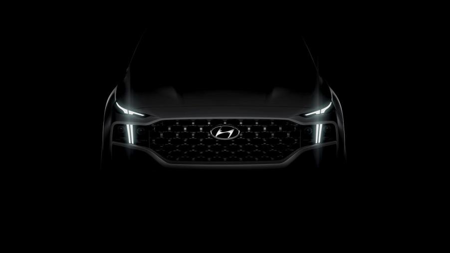 2021 Hyundai Santa Fe teaser reveals T shaped headlights