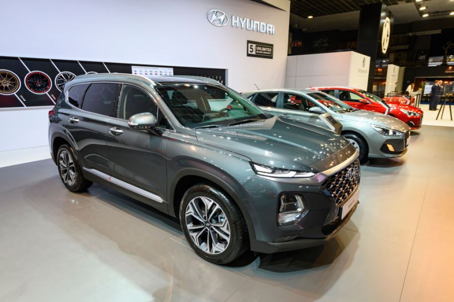 Hyundai Santa Fe SUV on display at Brussels Expo