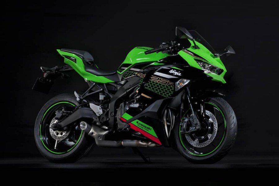 Green Kawasaki Ninja ZX-25R motorcycle