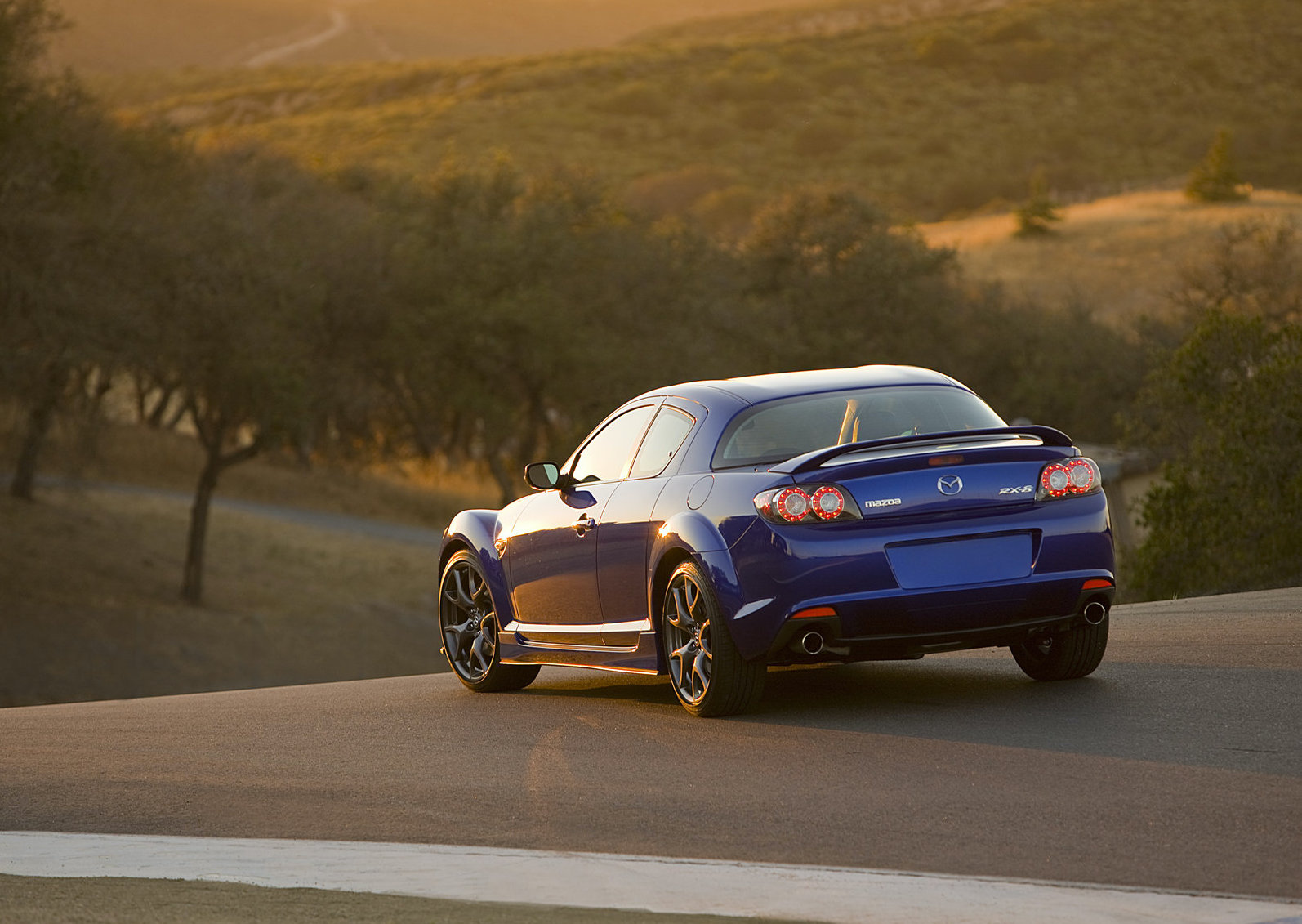 A used Mazda RX-8 in blue