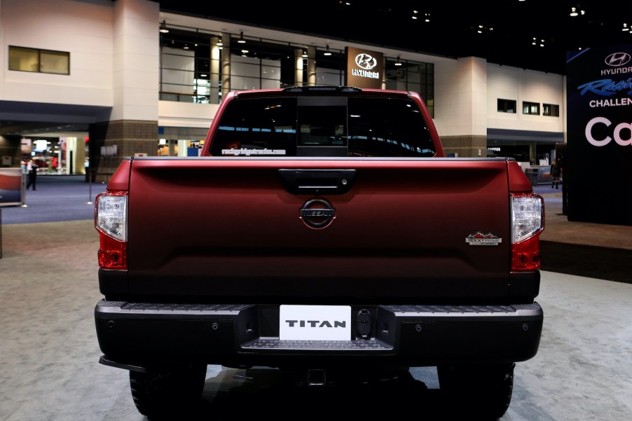 2019 Nissan Titan is on display at the 111th Annual Chicago Auto Show