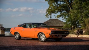 A Go Mango orange 1970 Dodge Hemi Charger R/T