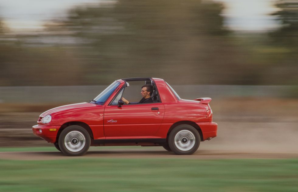 a red suzuki X-90