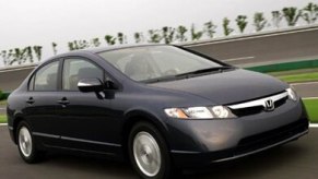 a 2008 used Honda Civic driving