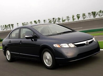 a 2008 used Honda Civic driving