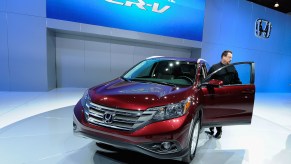 A 2012 Honda CR-V on display at an auto show