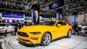 The Ford Mustang on display at the 2017 Frankfurt Auto Show